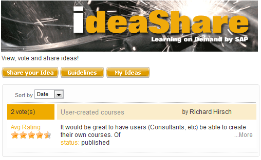 SAP IdeaShare, Buscando ideas por el mundo