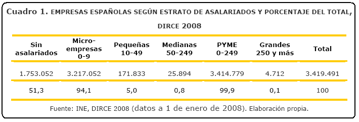 Informe Retrato de la PYME 2009 del Ministerio de Industria