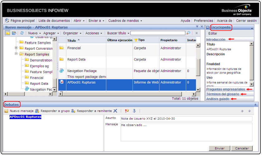 SAP BusinessObjects InfoView, con características basicas de un producto BI 2.0