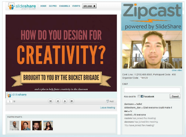 Zipcast de SlideShare.net una vía diferente para desplegar un Webinar