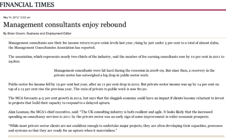 Articulo publicado en el Financial Times el 14 de mayo