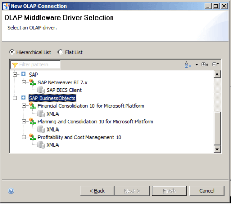 Definición de la conexion OLAP para utilizar SAP BPC en BI4