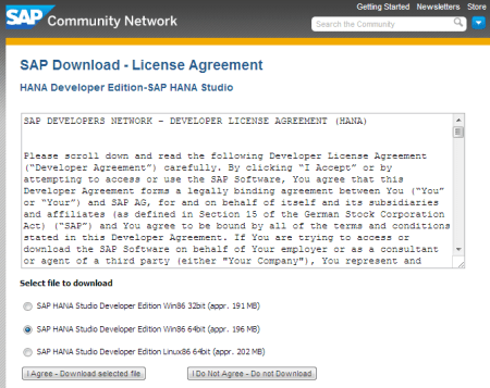 Descargando SAP HANA Studio  desde SAP SCN
