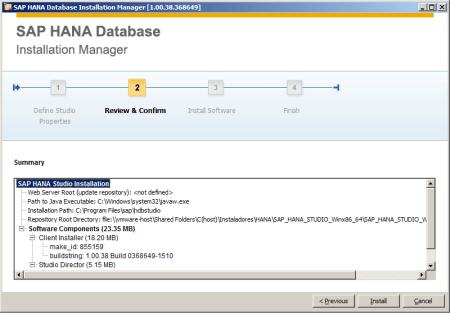 SAP HANA Studio - Instalando Paso 2