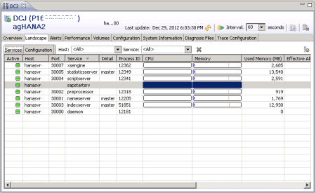 Servicios SAP HANA, donde el principal es SAPSTARTSRV el cual pone en funcionamiento todo el sistema