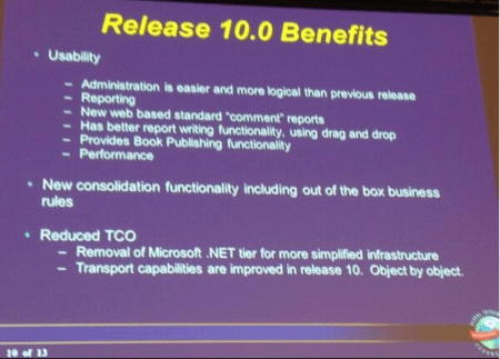 SAPPHIRENOW, Factores más relevantes que identificó Colgate para utilizar SAPBPC10