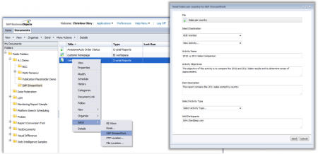 Envio de documentos desde BI4 a SAP StreamWork