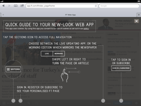 Pagina inicial de app.FT.com
