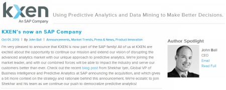 KXEN estrena logotipo como una SAP Company