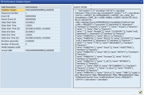 Visualización de la sentencia MDX generada por un informe SAP EPM Add-In