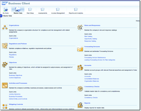 Datos Maestros del módulo SAP Process Control